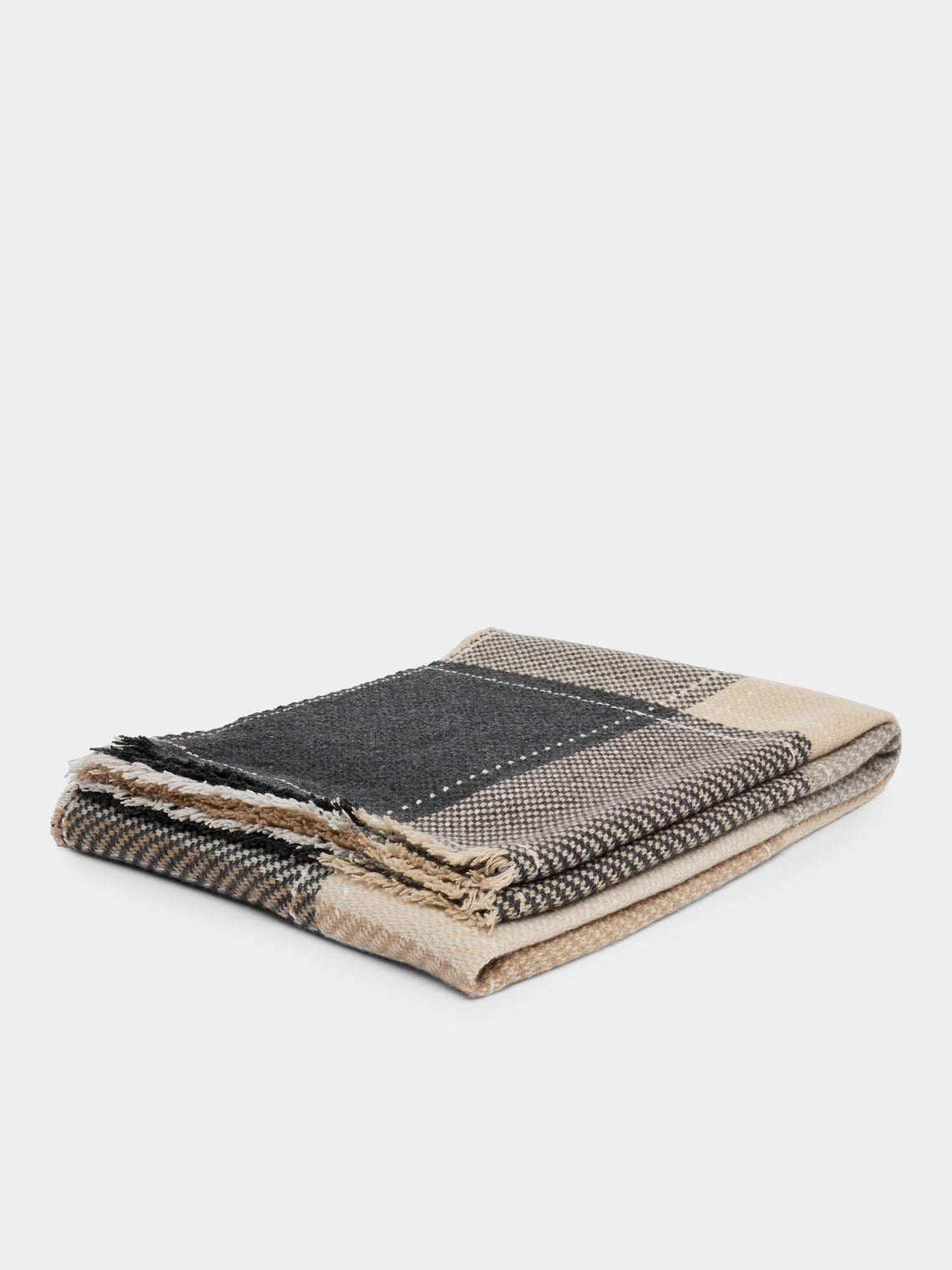 Alonpi - Ancy Cashmere Throw (79in/2m) - Gray - ABASK