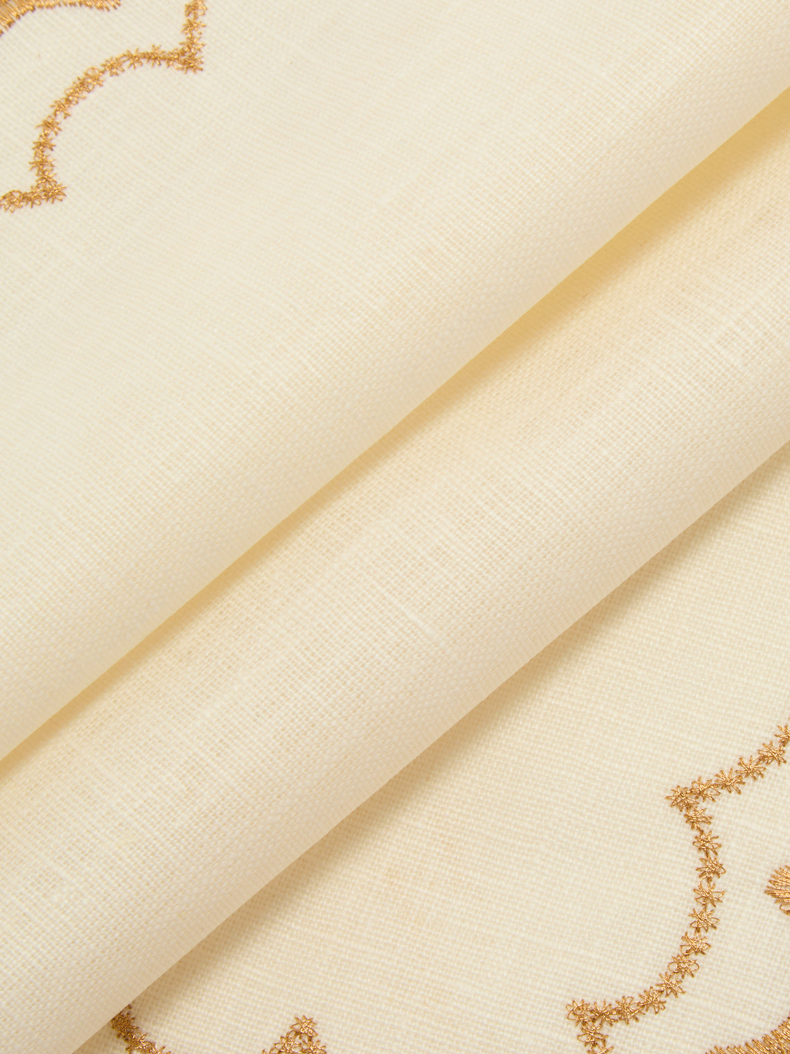 Borgo delle Tovaglie - Letizia Embroidered Linen Placemats (Set of 4) - Gold - ABASK