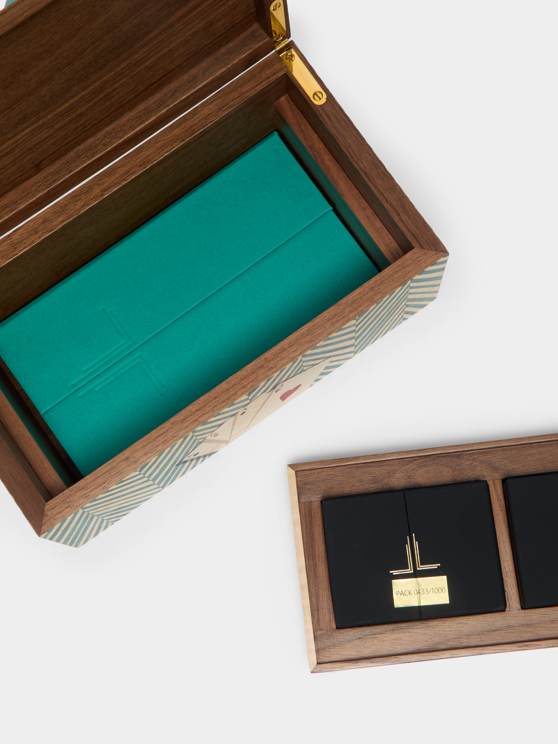 Alexandra Llewellyn - Turquoise Wood Playing Cards Box -  - ABASK