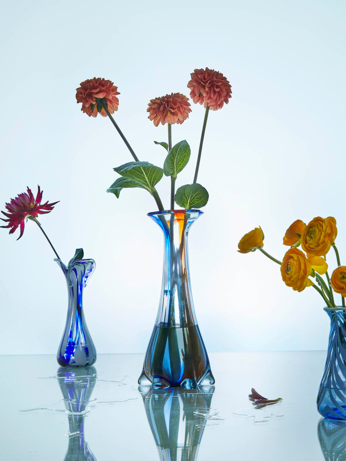 Antique and Vintage - Mid-Century Striped Glass Bud Vase -  - ABASK