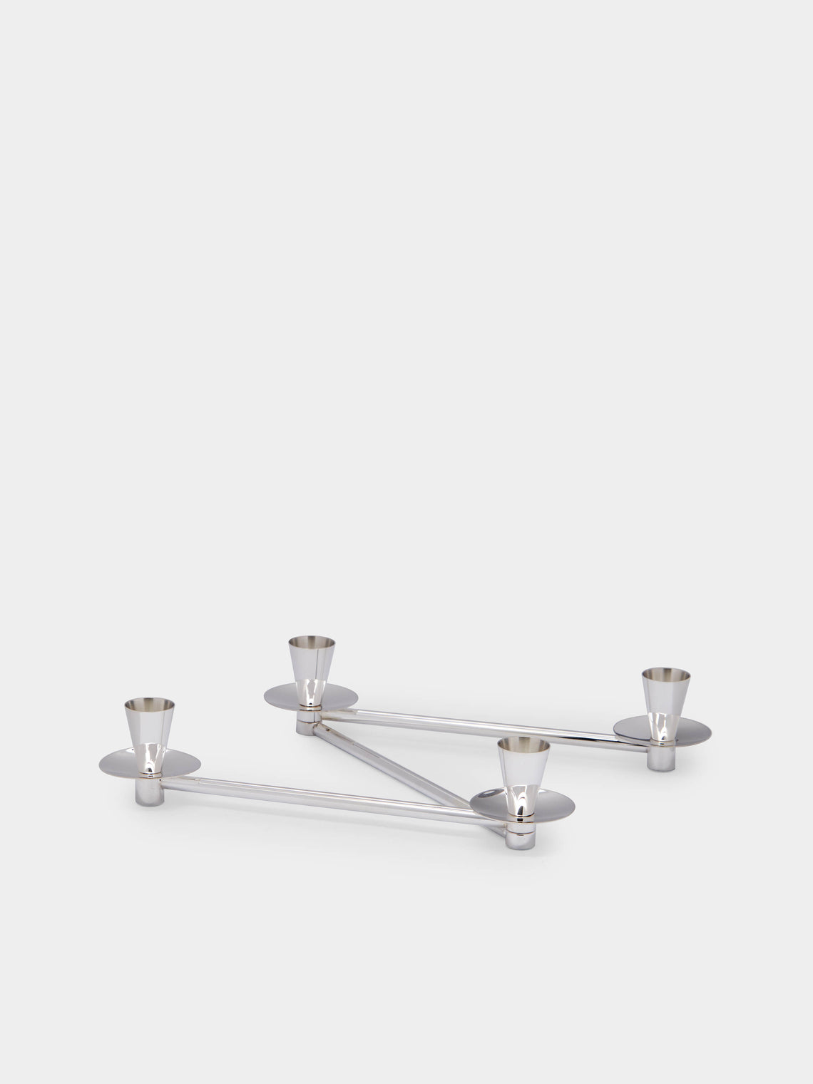 De Vecchi - T8 Snodabile Silver-Plated Candle Holder -  - ABASK - 