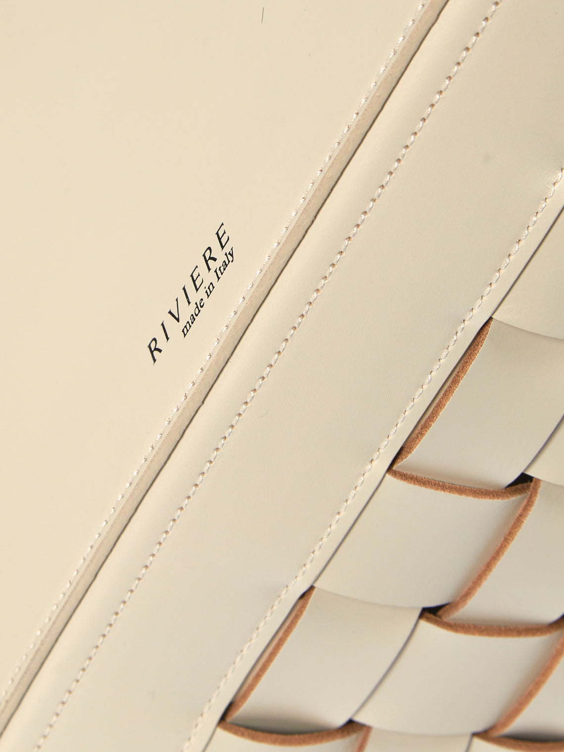 Riviere - Barcelona Water-Resistant Leather Laundry Basket - Ivory - ABASK