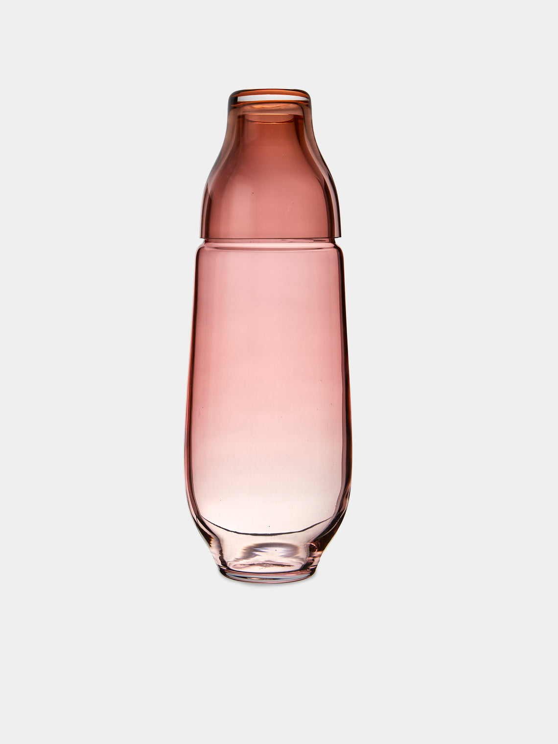 Kickie Chudikova - Danube Hand-Blown Bohemian Crystal Carafe and Tumbler - Pink - ABASK