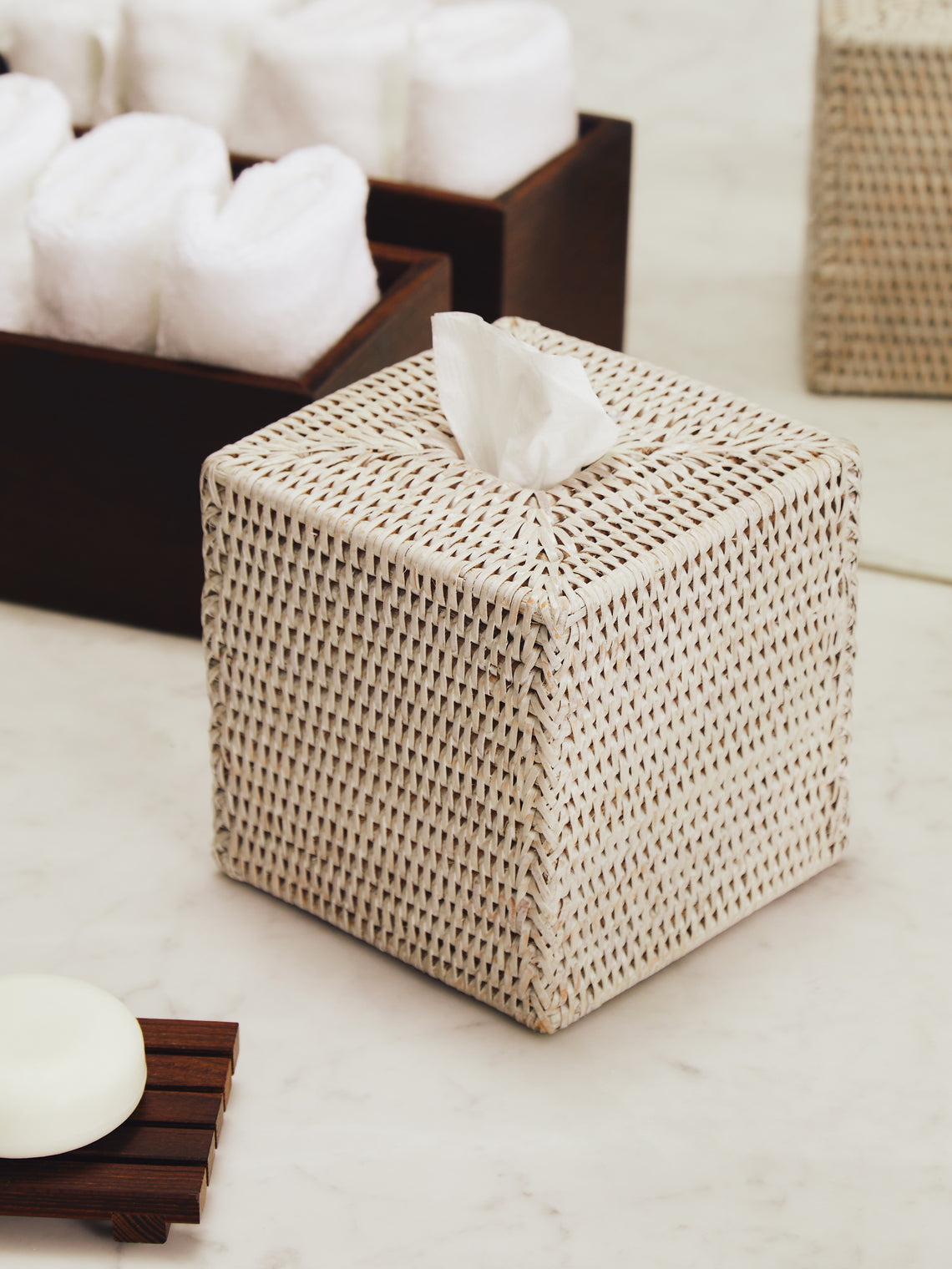 Decor Walther - Handwoven Rattan Tissue Box -  - ABASK