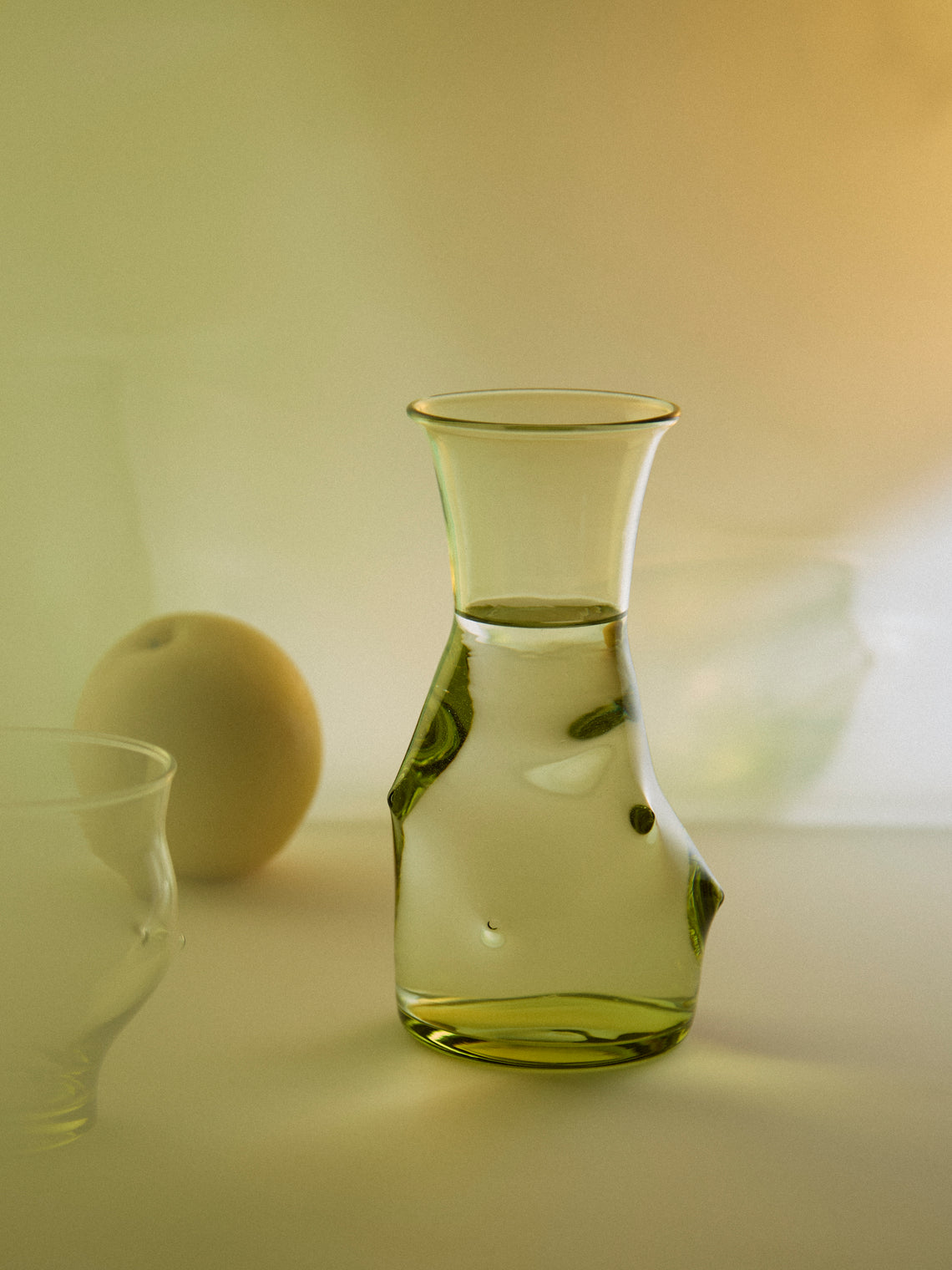 Nijima Glassworks - Hand-Blown Volcanic Glass Pitcher - Green - ABASK