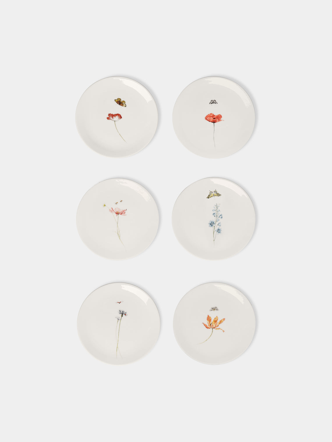 Laboratorio Paravicini - Bloom Ceramic Dessert Plates (Set of 6) -  - ABASK