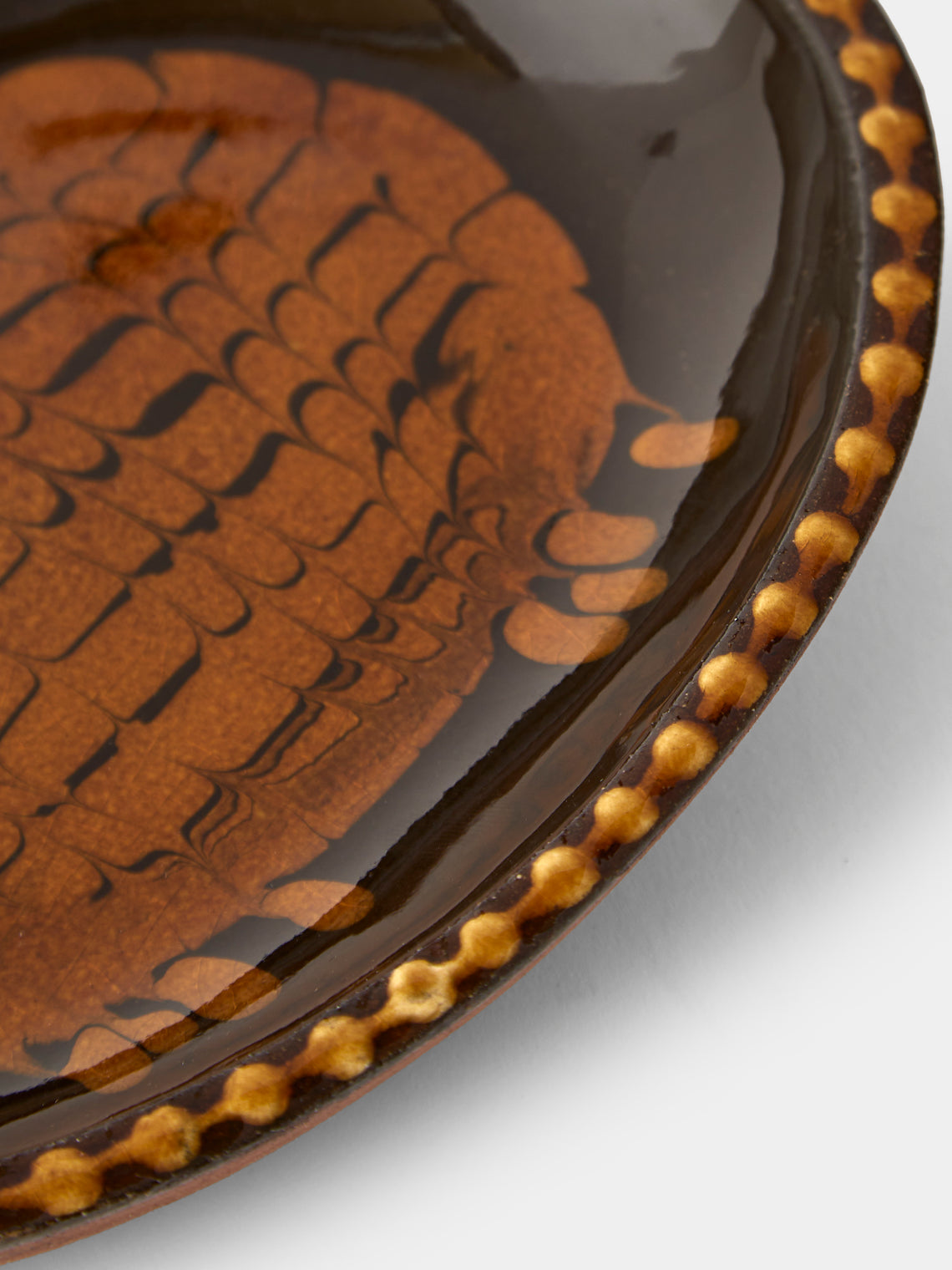 Aono Pottery - Slipware Oval Dish - Brown - ABASK
