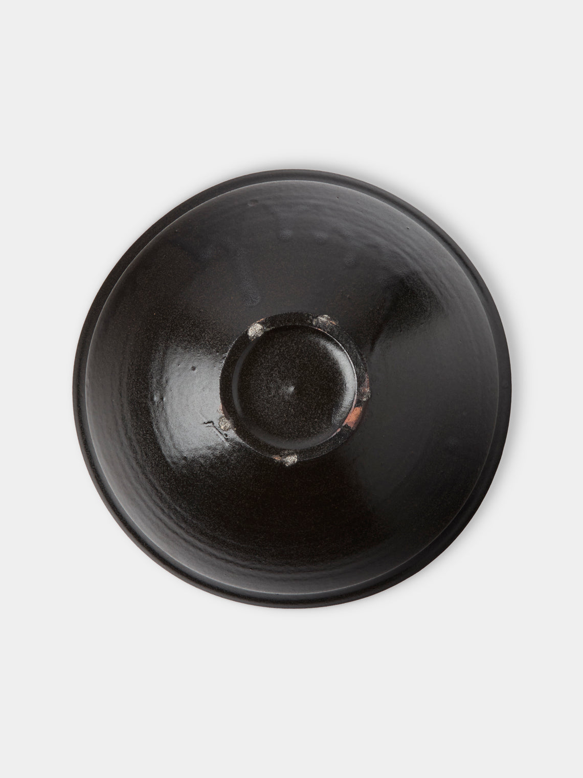 Fuminari Araga - Kohiki Slipware Shallow Bowls – 8in/21cm (Set of 4) - Black - ABASK