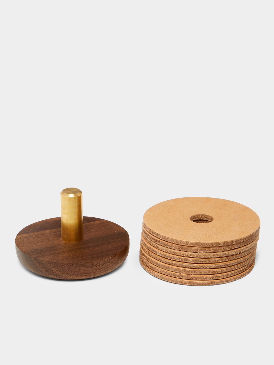 Otis Ingrams - Leather Coasters (Set of 8) -  - ABASK