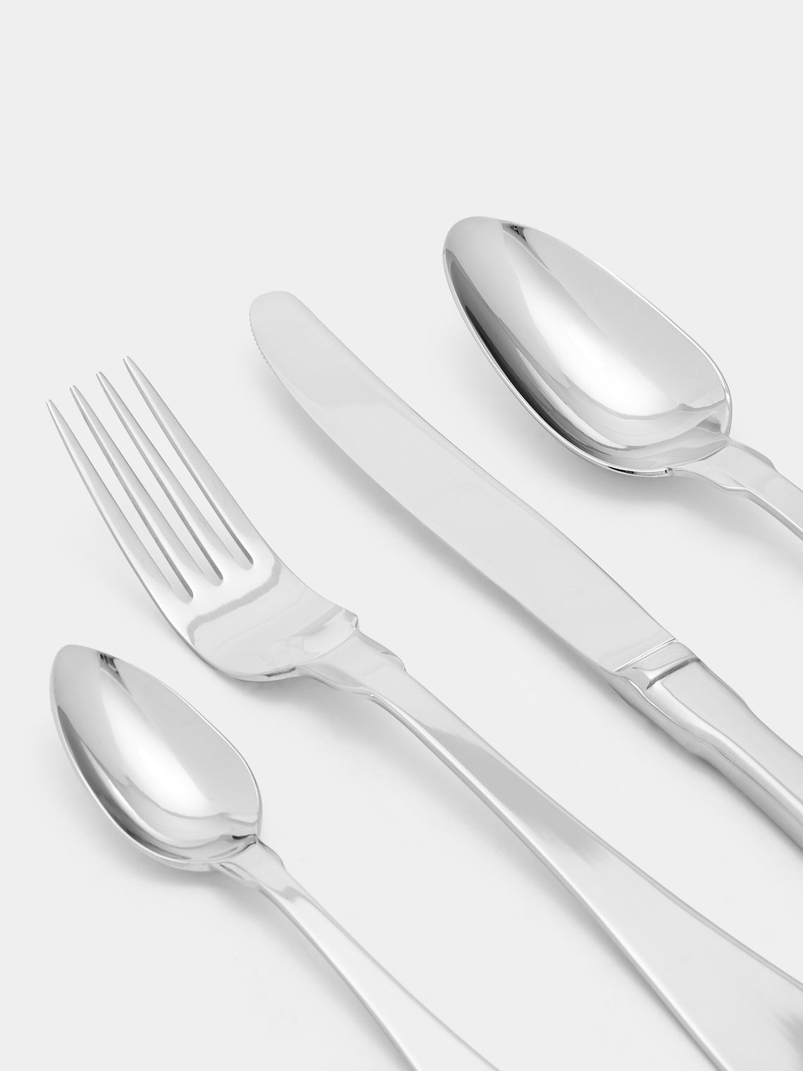 Astier de Villatte - Naples Shiny-Finish Dinner Cutlery (Set of 4 Pieces) - Silver - ABASK