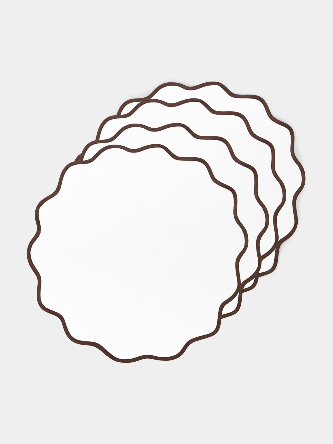 Angela Wickstead - Chiara Scalloped Linen Placemats (Set of 4) -  - ABASK