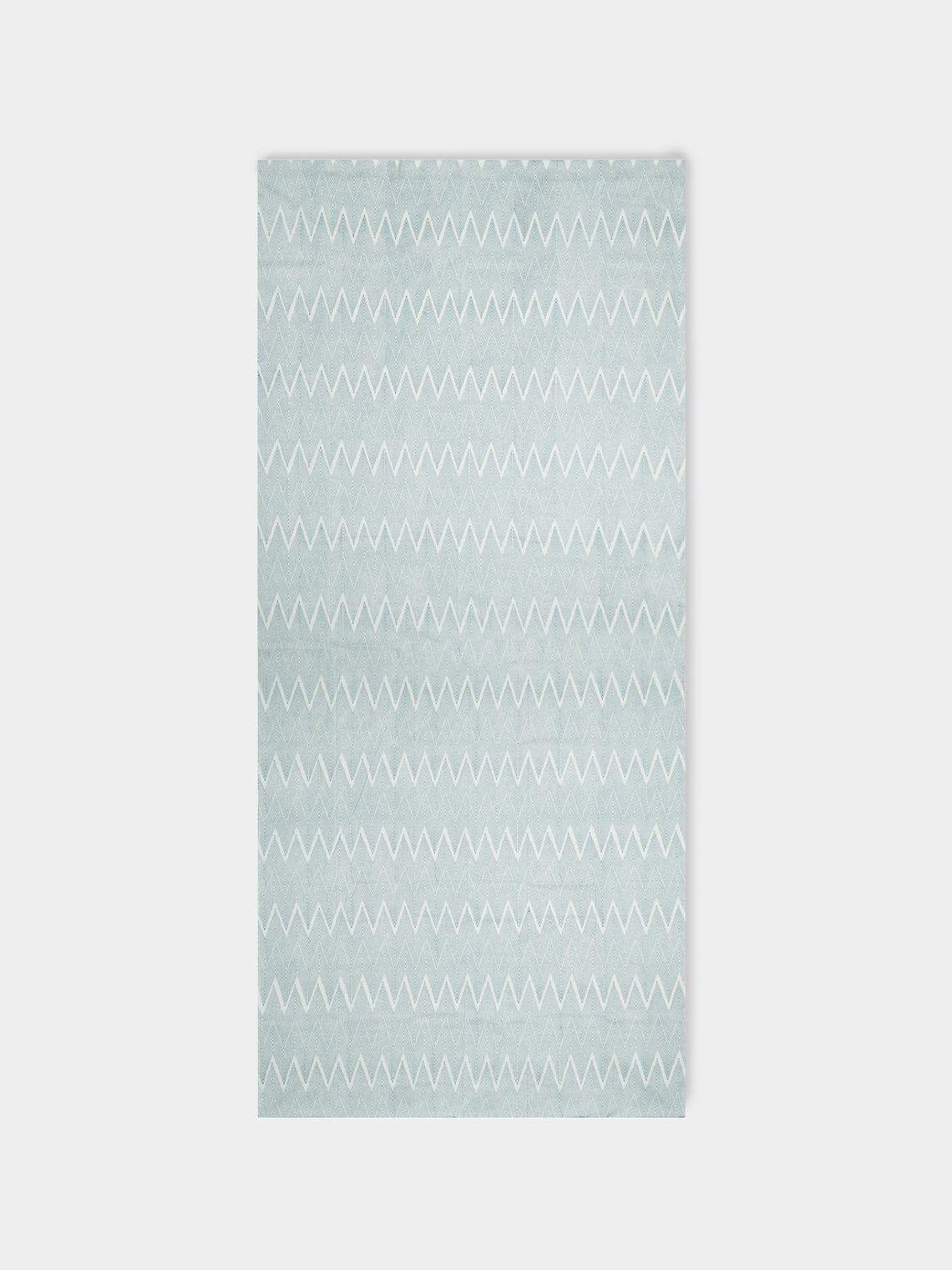 The Table Love - The Zigzag Block-Printed Linen Large Tablecloth -  - ABASK