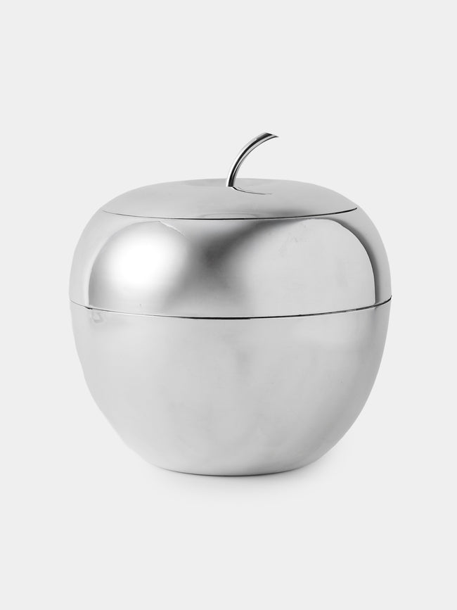 Antique and Vintage - 1970s Silver-Plated Teghini Firenze Apple Ice Bucket - Silver - ABASK - 