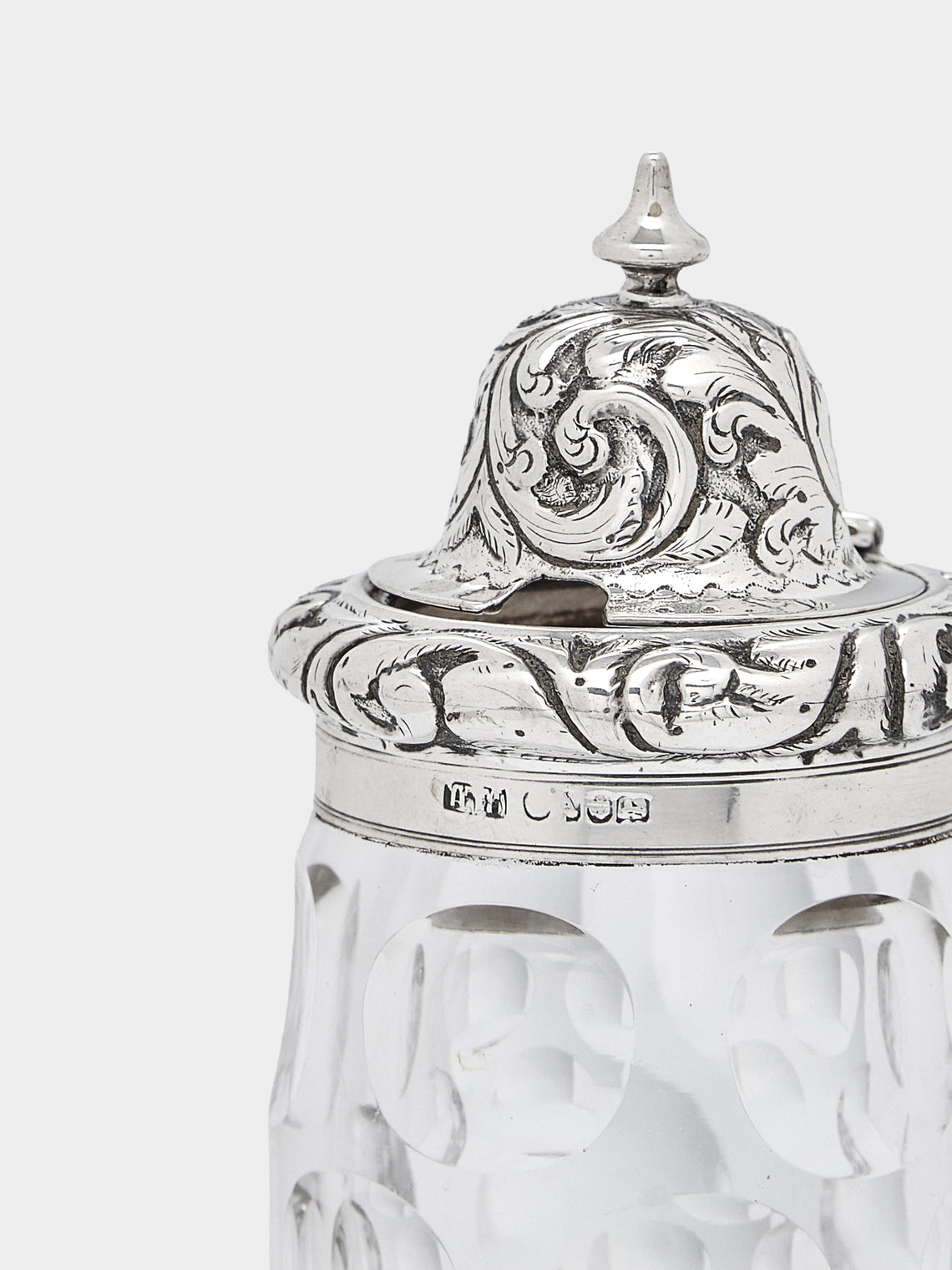 Antique and Vintage - 1900s Silver and Glass Jar -  - ABASK
