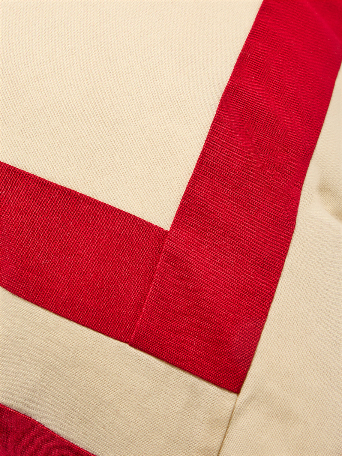 Kate Owen - Red Star Patchwork Cotton Cushion -  - ABASK