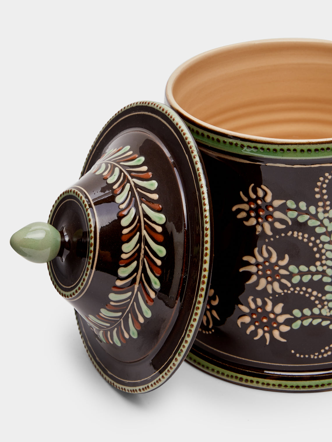 Poterie d’Évires - Flowers Hand-Painted Ceramic Large Jar -  - ABASK