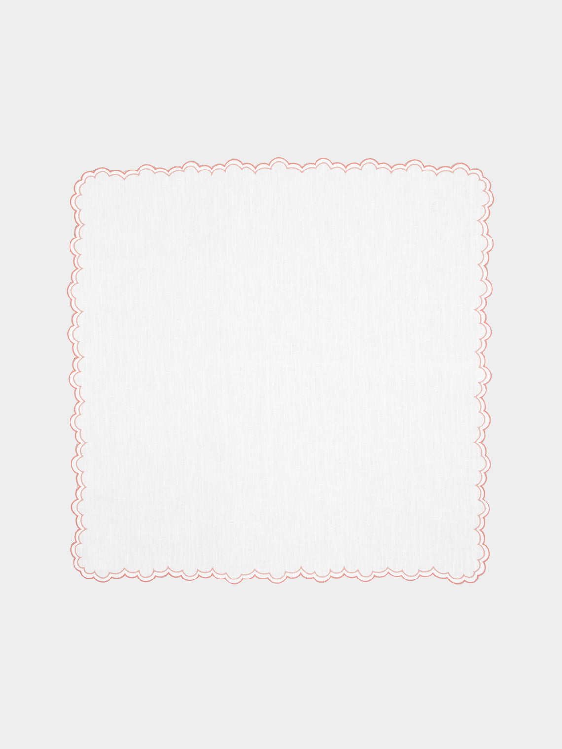 Los Encajeros - Escamas Embroidered Linen Napkins (Set of 4) -  - ABASK
