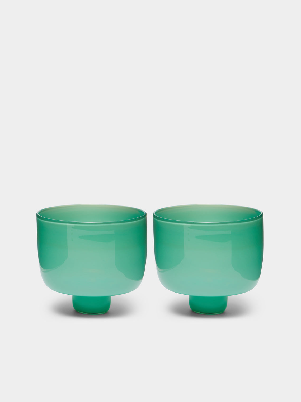Pierrot Doremus - Hand-Blown Glass Ice Cream Bowls (Set of 2) -  - ABASK