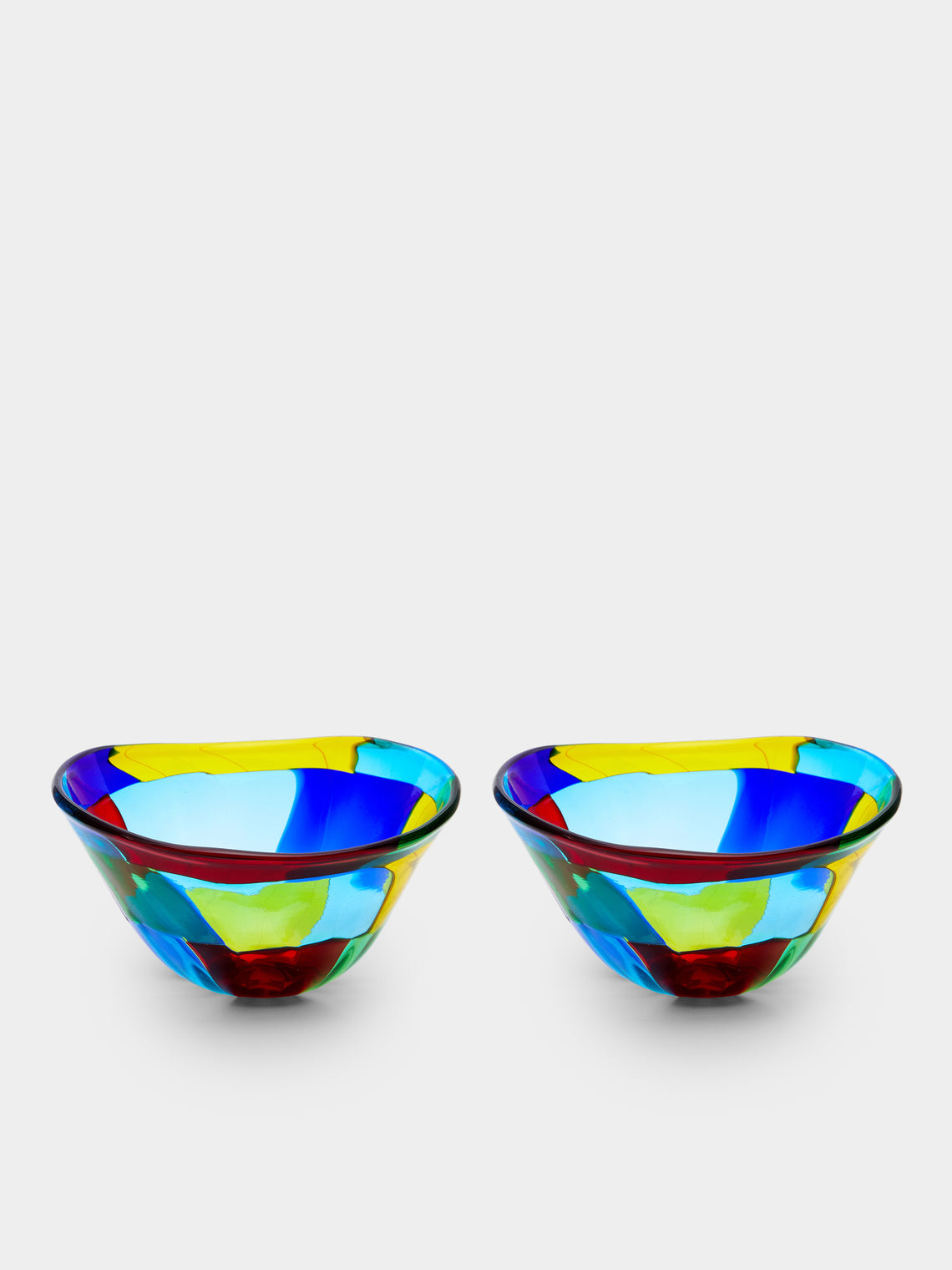 F&M Ballarin - Acquamarina Hand-Blown Murano Glass Small Bowls (Set of 2) -  - ABASK