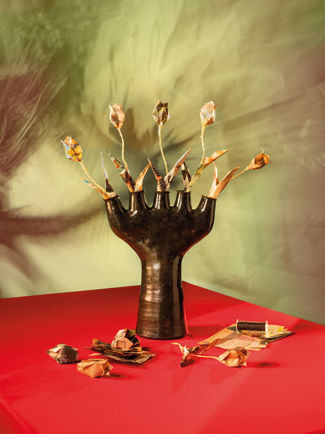 Ali Hewson - Five-Spouted Hand Ceramic Tall Vase -  - ABASK