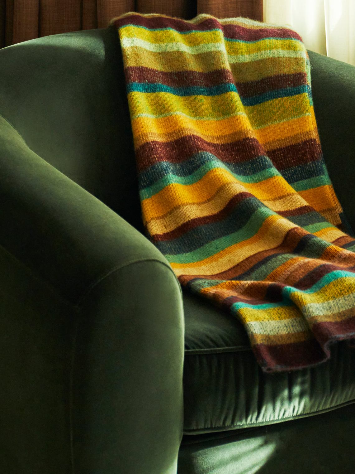 The Elder Statesman - Stripe Super Soft Cashmere Blanket -  - ABASK