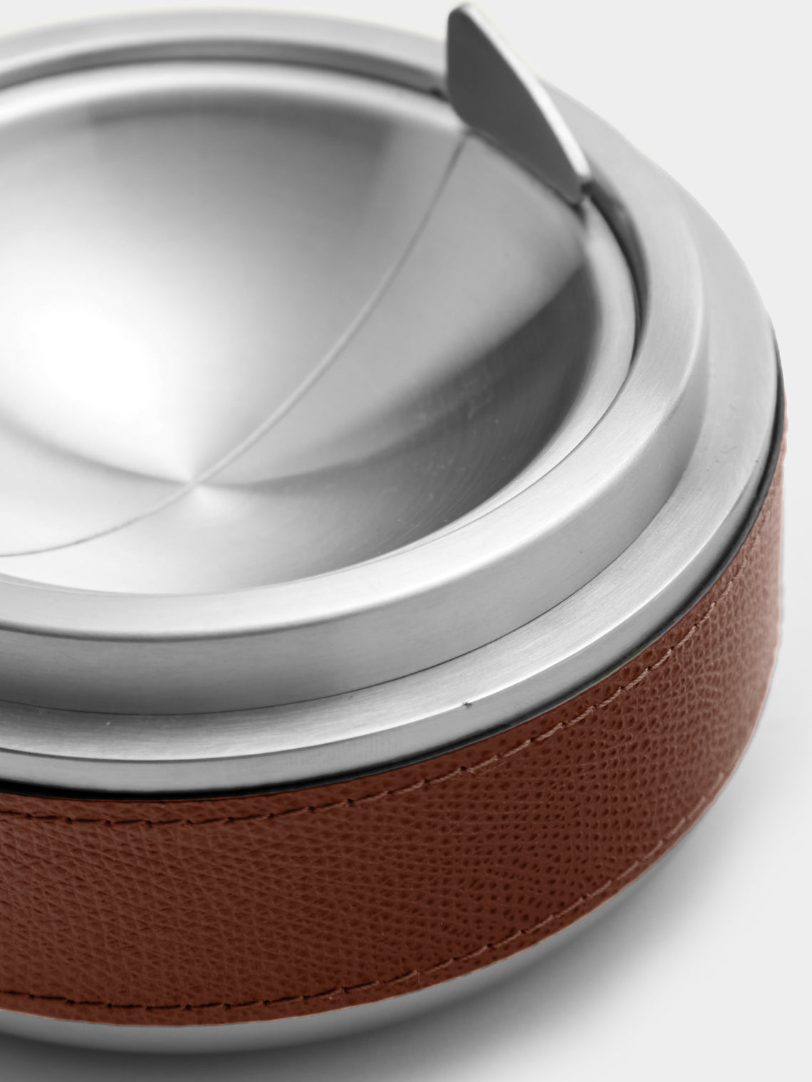 Giobagnara - Libeccio Leather Tipping Ashtray - Brown - ABASK