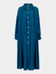 Marta Ferri - Martini Silk Long Dress - Blue - ABASK - 