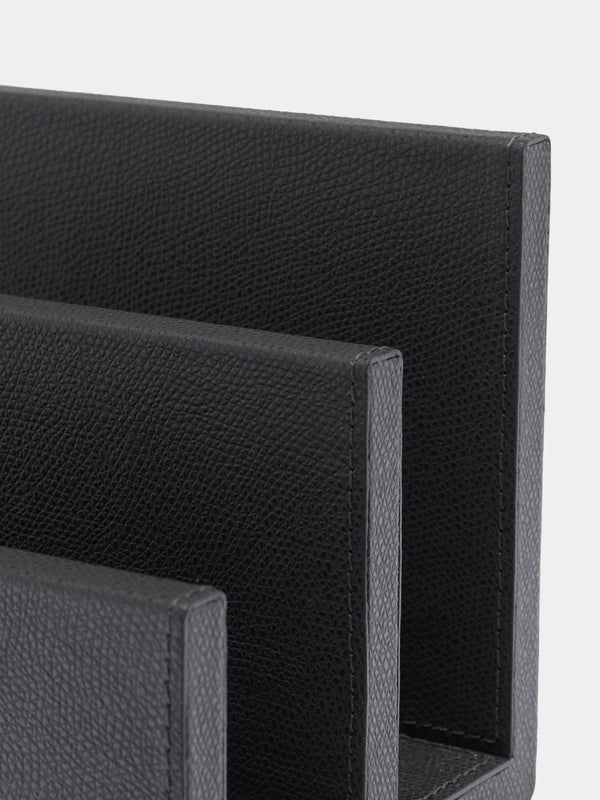 Giobagnara - Arthur Leather Letter Holder - Gray - ABASK