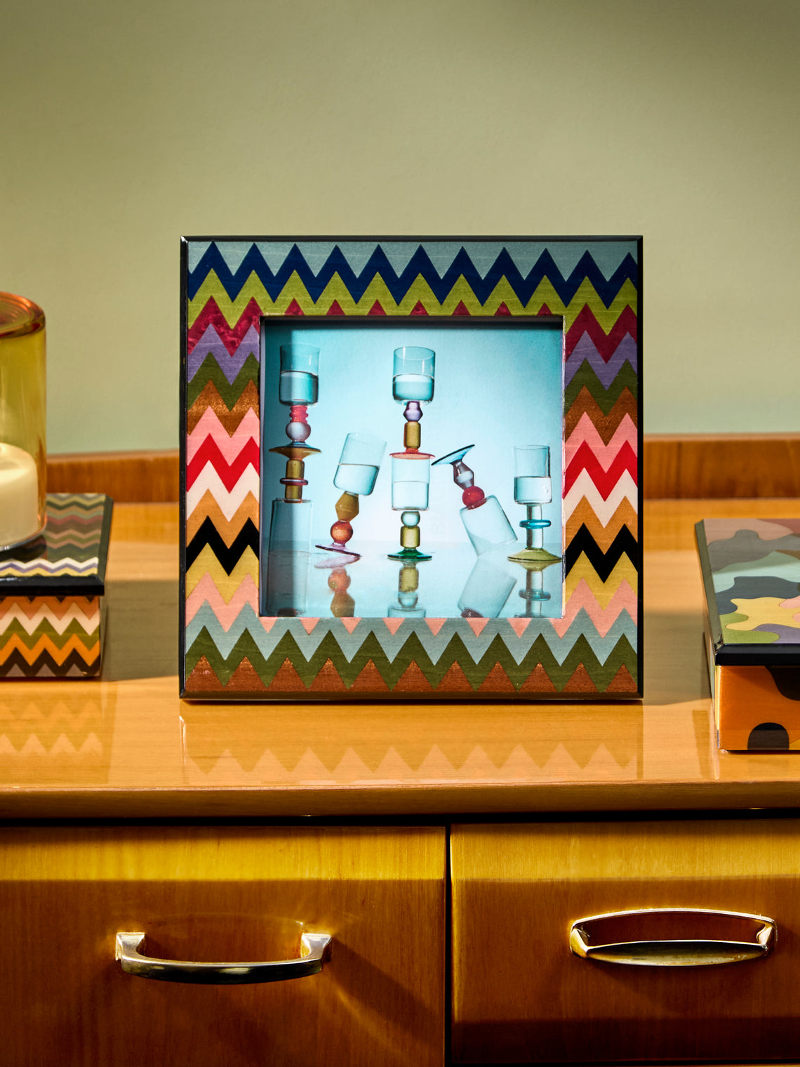 Biagio Barile - Chevron Wood Inlay Photo Frame -  - ABASK