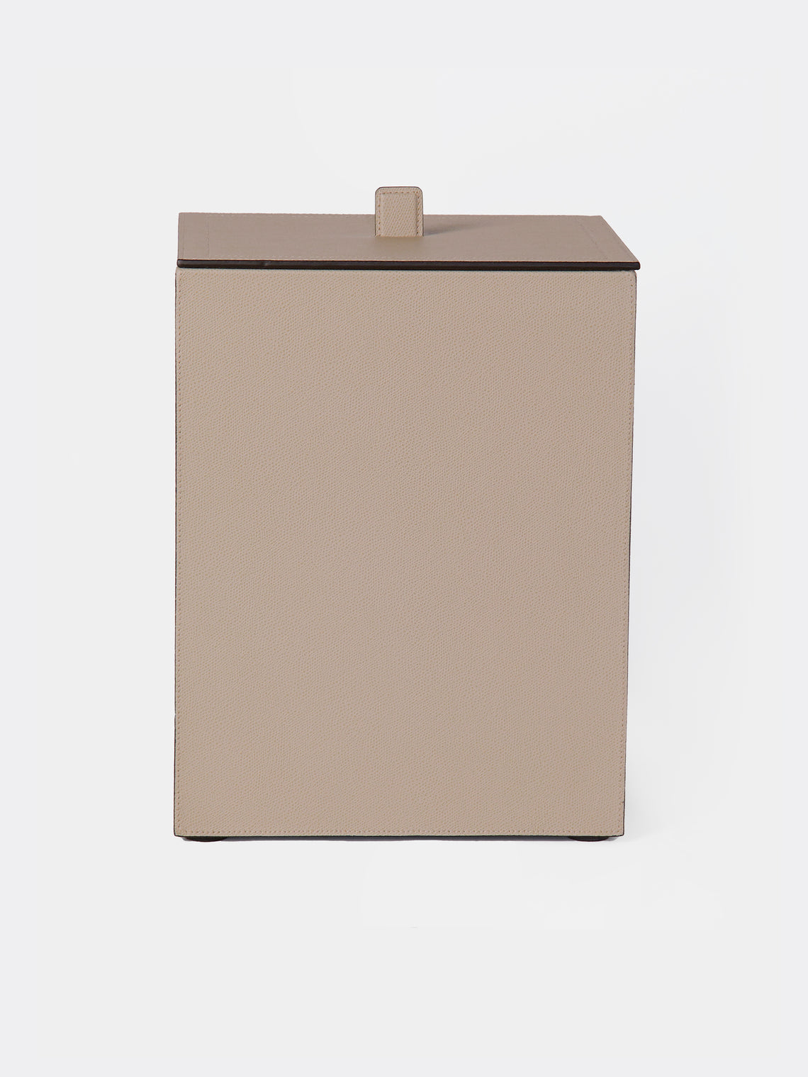Giobagnara - Walter Leather Wastepaper Bin - Beige - ABASK - 