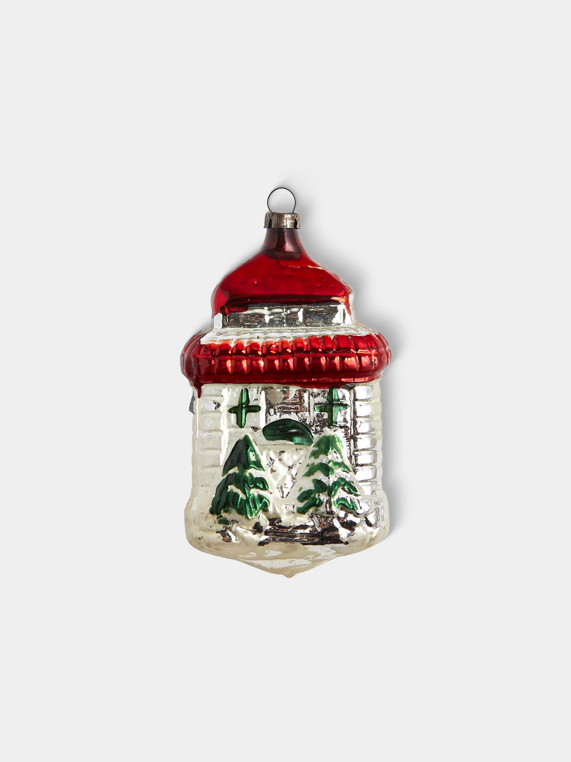 Antique and Vintage - Early-20th-Century Christmas Glass Baubles (Set of 12) - Red - ABASK