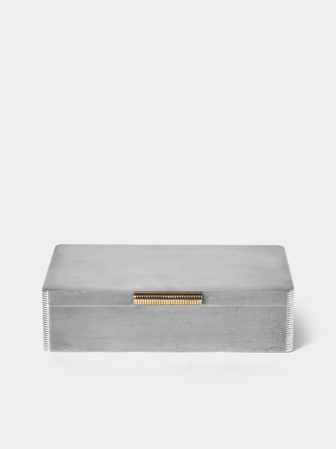 Antique and Vintage - Mid-Century Sterling Silver Cigar Box - Silver - ABASK - 