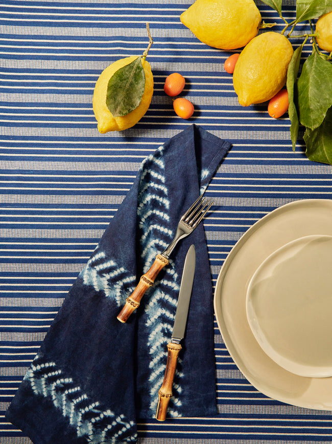 Tensira - Indigo Hand-Dyed Cotton Napkins (Set of 4) -  - ABASK