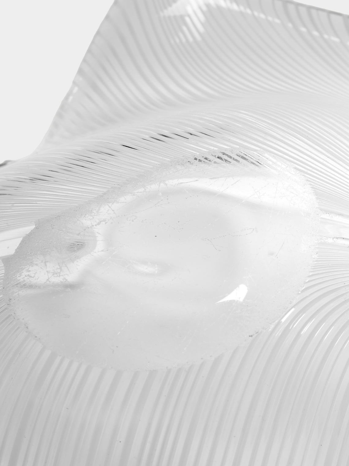 Antique and Vintage - Mid-Century Licio Zanetti Leaf Murano Glass Bowl - Clear - ABASK