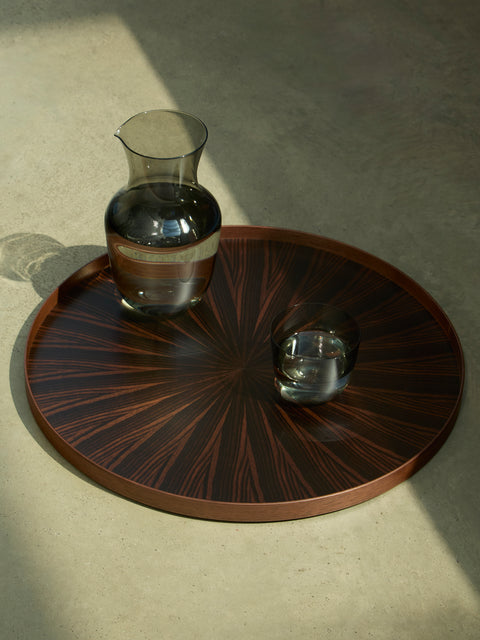 Mori Kougei - Poke Ebony Round Tray -  - ABASK