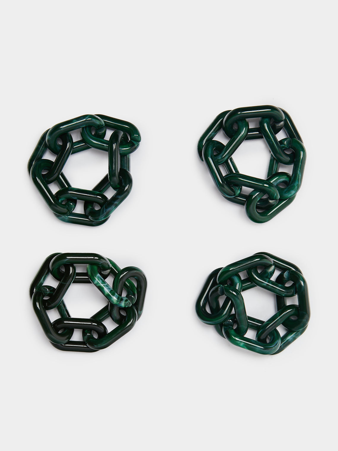 The Table Love - Chain Resin Napkin Rings (Set of 4) -  - ABASK