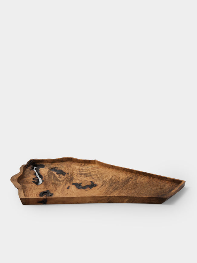 Thursday Furniture - Hand-Carved Black Persimmon Platter - Natural - ABASK - 