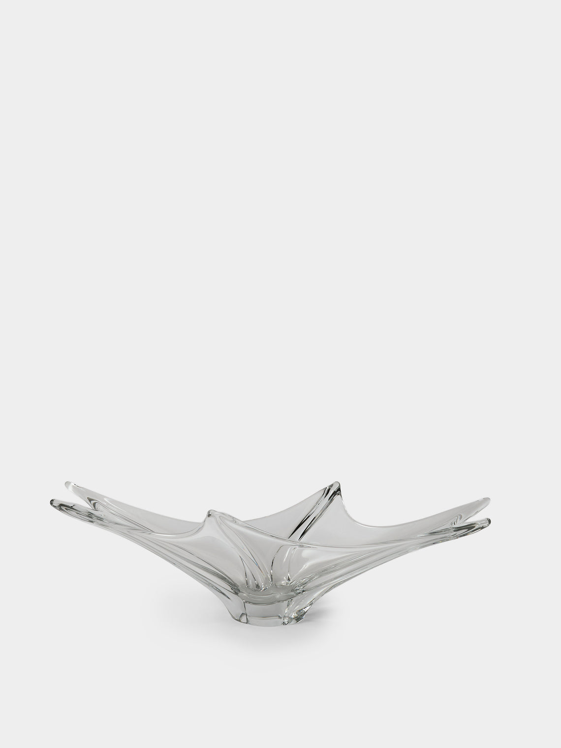 Antique and Vintage - Mid-Century Daum Crystal Fruit Bowl - Clear - ABASK - 