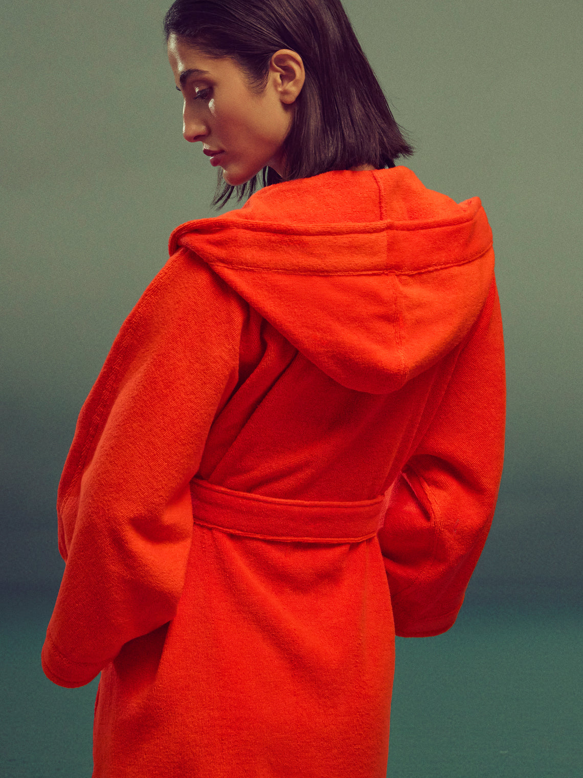 Lisa Marie Fernandez - Terry Cotton Long Robe - Red - ABASK