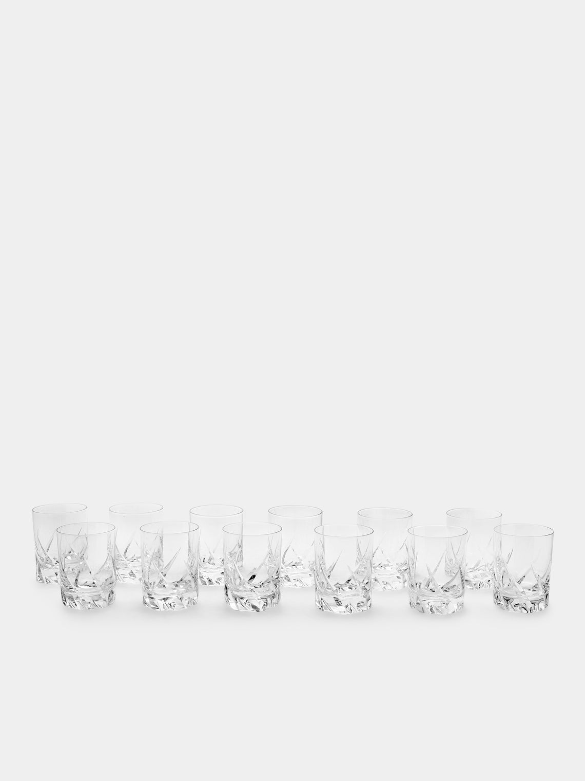 Antique and Vintage - 1950s Daum Crystal Old Fashioned Tumblers (Set of 12) - Clear - ABASK