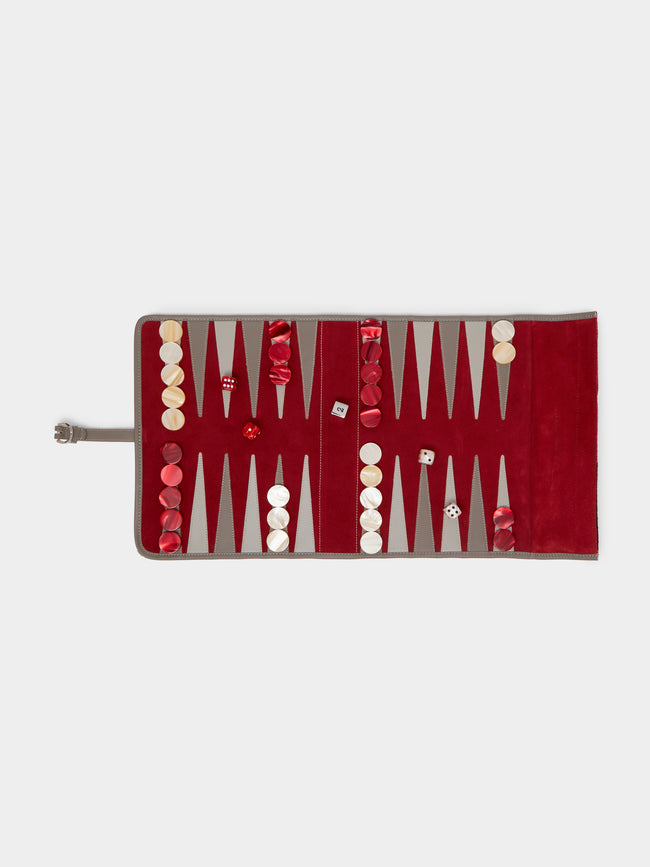 Hector Saxe - Leather Travel Backgammon Set -  - ABASK - 