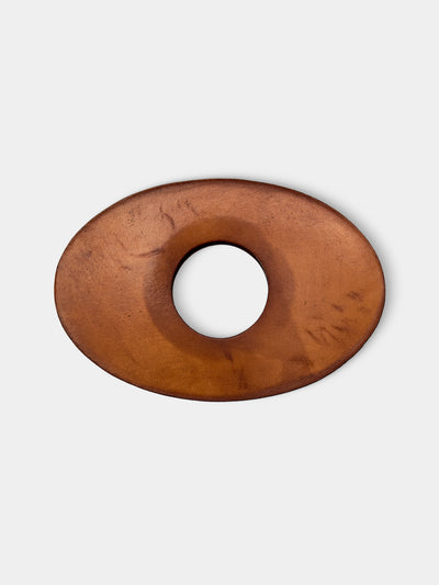 Peter Speliopoulos Projects - Hand-Stained Leather Napkin Rings (Set of 4) - Tan - ABASK - 