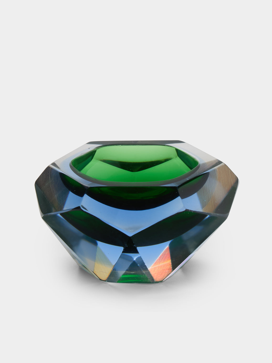 Antique and Vintage - 1970s Murano Glass Ashtray - Green - ABASK - 