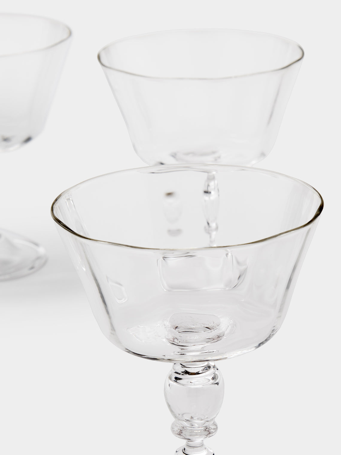 Akua Objects - Alban Crystal Champagne Coupes (Set of 4) - Clear - ABASK