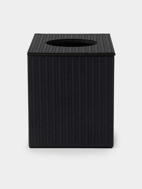 Pinetti - Leather Magnetic Tissue Box - Navy - ABASK - 