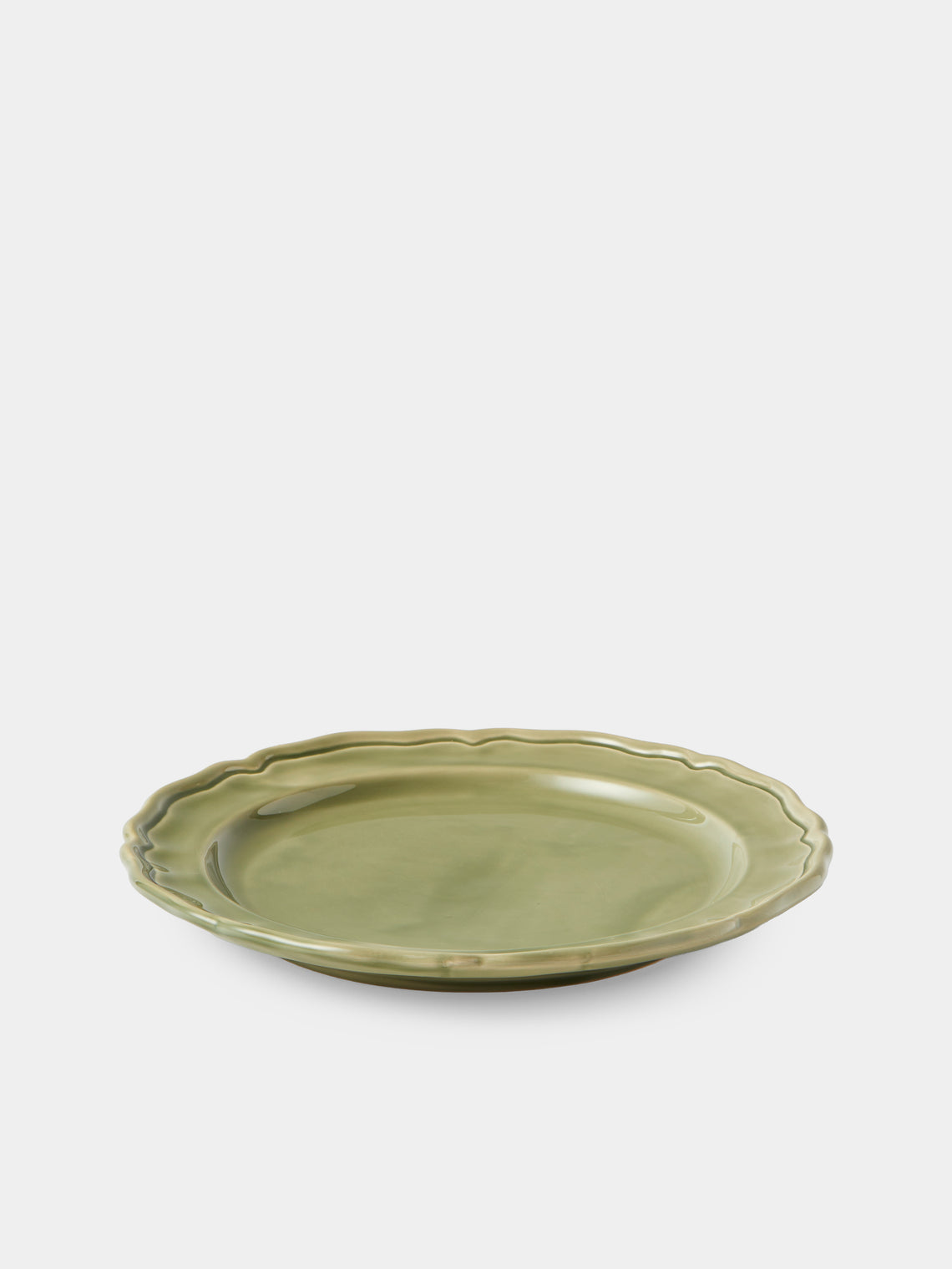 Maison Pichon Uzès - Provence Hand-Glazed Ceramic Dinner Plates – 11in/28cm (Set of 4) - Green - ABASK