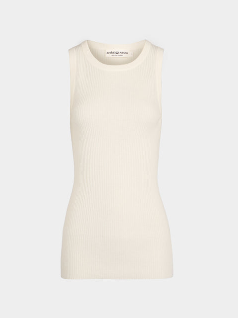 Arch4 - Manon Baby Goat Cashmere Tank Top | Size: S - Cream - ABASK - 