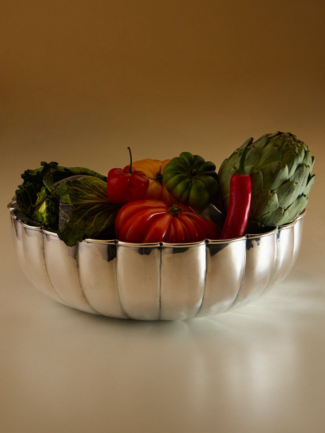 Antique and Vintage - 1950s Italian Solid Silver Scallop Bowl - Silver - ABASK