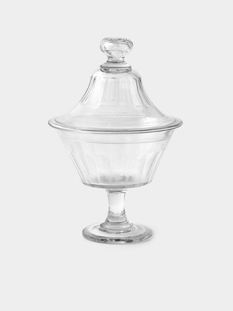 Antique and Vintage - 1800s Glass Candy Dish - Clear - ABASK - 