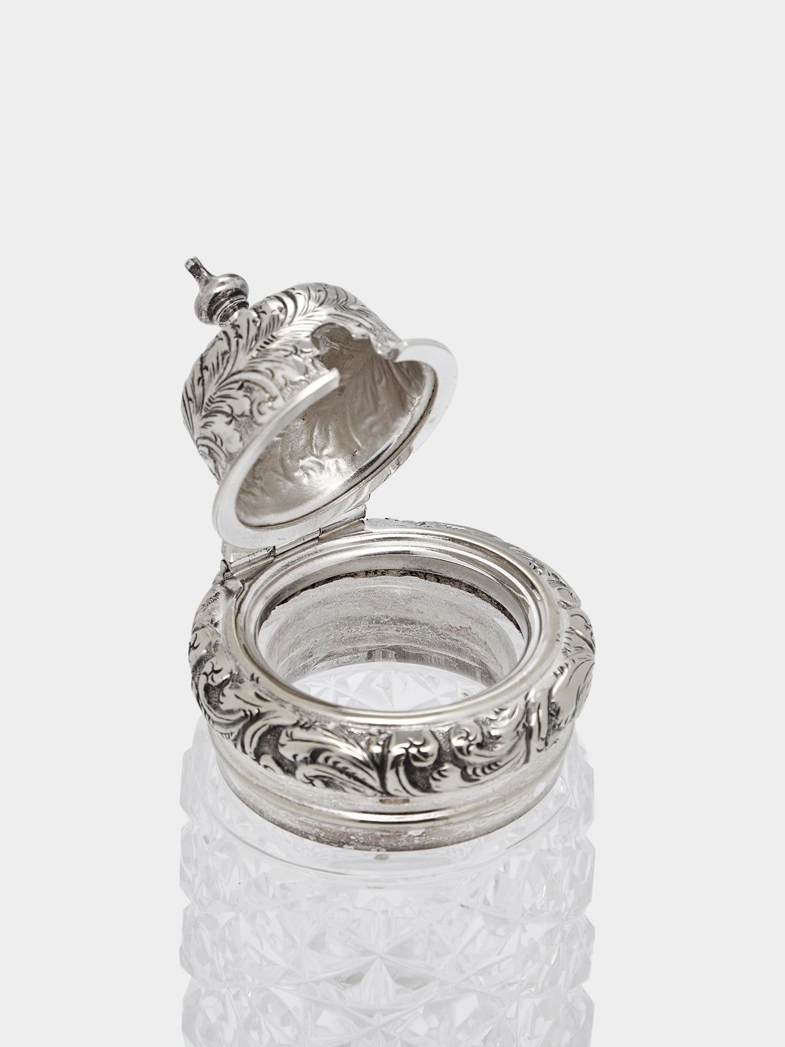 Antique and Vintage - 1900s Silver and Glass Jar -  - ABASK